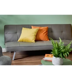 Discount Divano letto 3 posti "clarelle" in tessuto grigio, 178x71x81 cm Divani