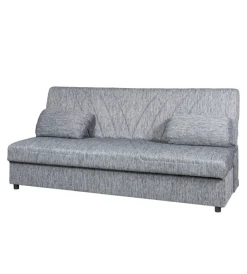 Divani-BellaHome Divano letto 3 posti "fiji" grigio con cassettone contenitore, 183x81x89 cm