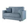 Hot Divano letto "afrodite" 2 posti grigio-blu 155x80x87 cm Divani