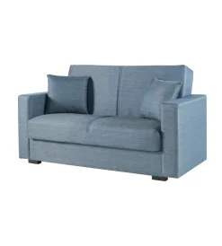 Hot Divano letto "afrodite" 2 posti grigio-blu 155x80x87 cm Divani