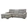 Clearance Divano letto angolare "erika" in tessuto grigio con penisola a sinistra, 254x92/165x102 cm Divani