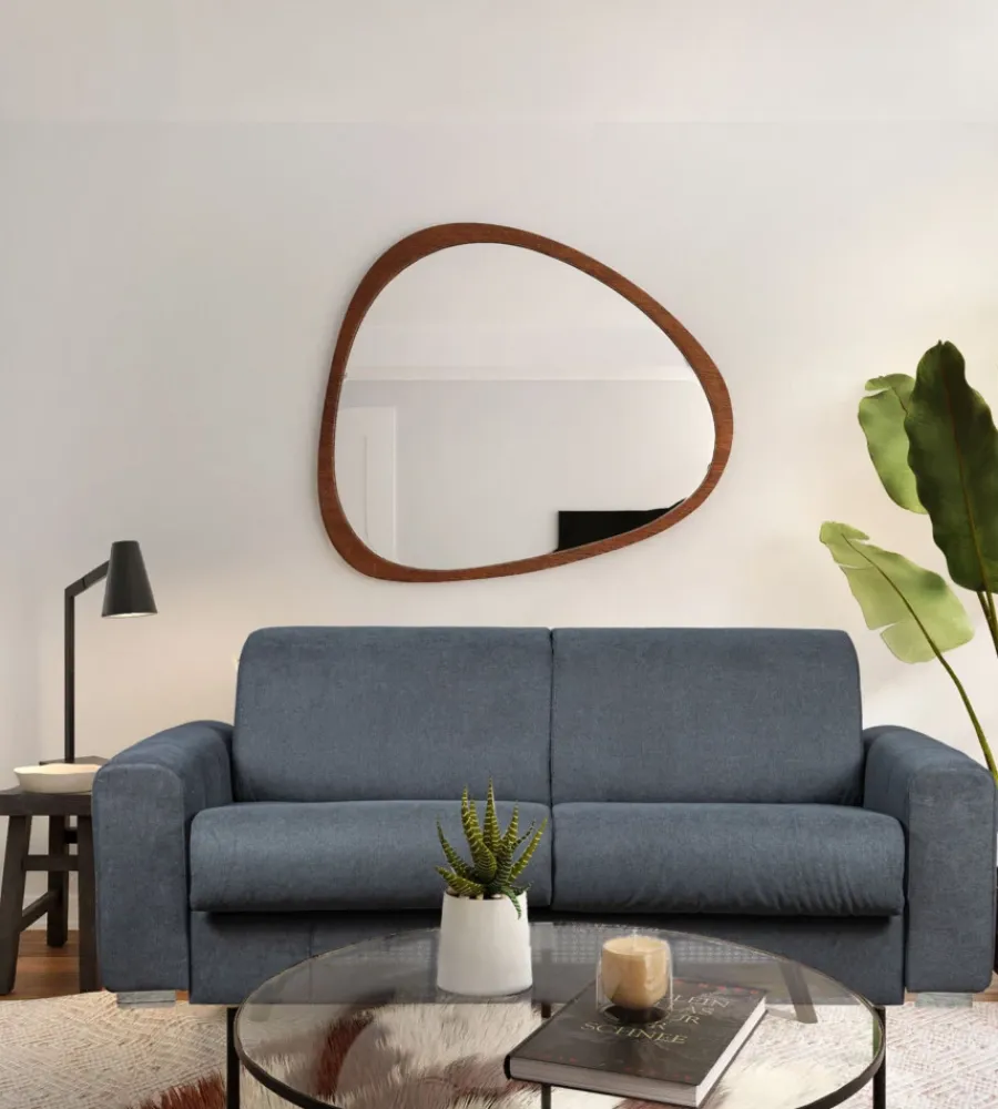 Best Divano letto "leo" 2 posti tessuto grigio antracite, 206x102x90 cm Divani
