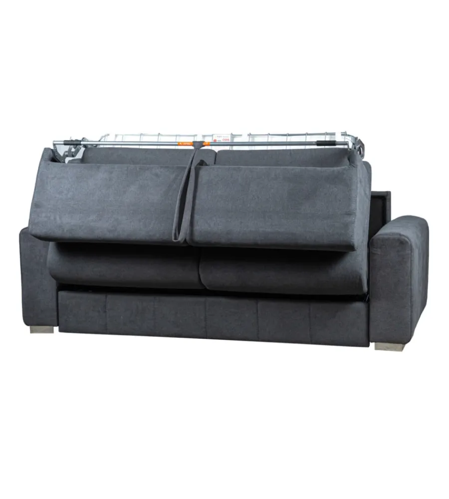 Best Divano letto "leo" 2 posti tessuto grigio antracite, 206x102x90 cm Divani