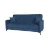 BellaHome Divani|Divano letto "libra" 3 posti dark blue 211x92x98 cm