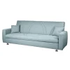BellaHome Divani|Divano letto contenitore "eva" 3 posti colore grigio menta, 220x84x85 cm
