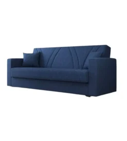Divani-BellaHome Divano letto "ibiza" 3 posti tessuto blue jeans, 214x81x89 cm