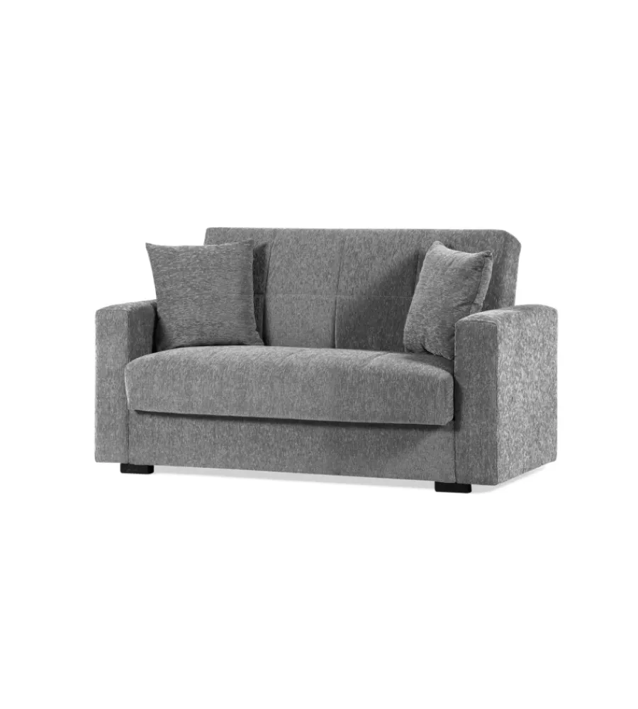 Discount Divano letto "nora" 2 posti grigio, 155x80x87 cm Divani