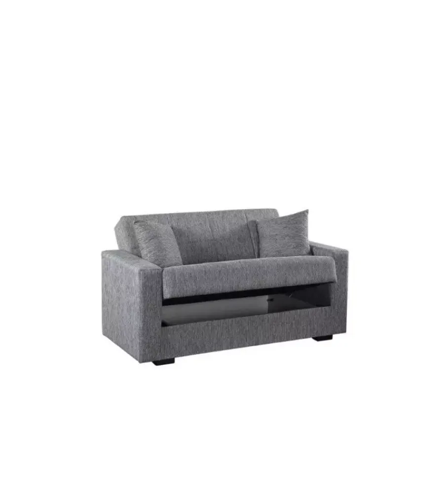 Discount Divano letto "nora" 2 posti grigio, 155x80x87 cm Divani