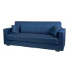 New Divano letto "nora" 3 posti in tessuto blu, 212x80x87 cm Divani