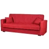 Sale Divano letto "nora" 3 posti in tessuto rosso, 212x80x87 cm Divani