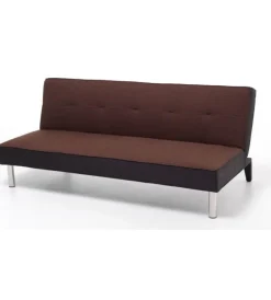 Divano letto "oliver" in tessuto marrone, 180x93x77 cm Divani