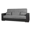 Divani-BellaHome Divano letto "padova" 3 posti nero e grigio, 230x93x97 cm