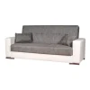 Clearance Divano letto "padova" 3 posti bianco grigio, 230x93x97 cm Divani