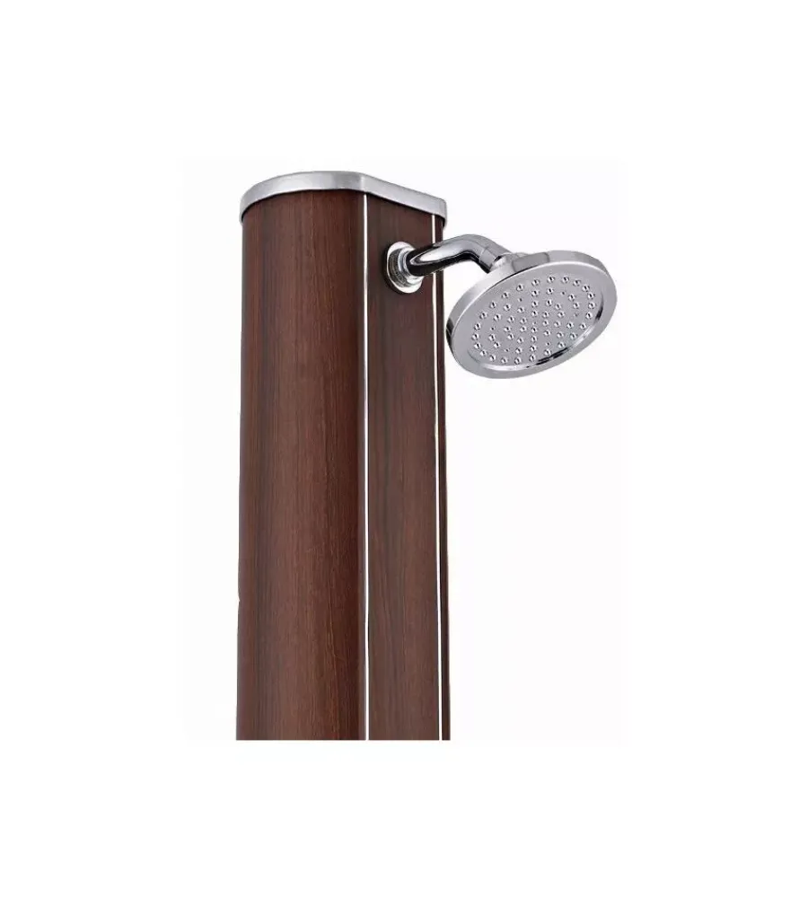 Best Doccia solare per giardino in alluminio effetto legno con lavapiedi 32 l - cod. dsalr32w Piscine