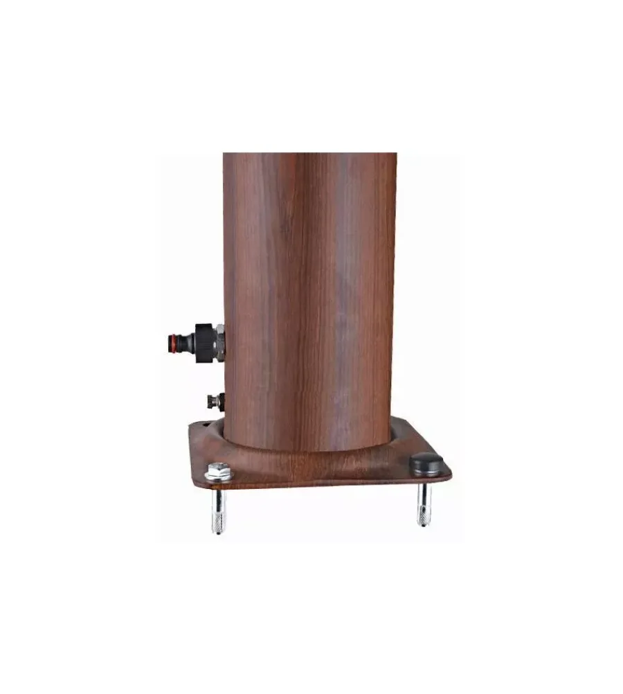 Best Doccia solare per giardino in alluminio effetto legno con lavapiedi 32 l - cod. dsalr32w Piscine