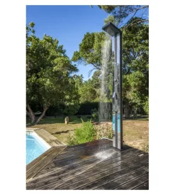 Piscine|Doccia solare per giardino gre in alluminio con lavapiedi e sprayer 38 l - cod. dsalp38