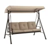 New Dondolo da giardino 3 posti in acciaio e textilene beige 210x112x180 cm Mobili Da Giardino E Accessori