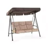 Outlet Dondolo da giardino 3 posti "gran madagascar" con funzione letto, colore marrone - 182x120x160 cm Mobili Da Giardino E Accessori