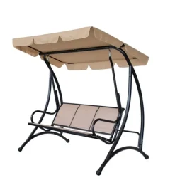 Mobili Da Giardino E Accessori-EuroGarden Dondolo da giardino 3 posti "hawaii" beige 195x115x172 cm