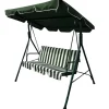 EuroGarden Mobili Da Giardino E Accessori|Dondolo da giardino 3 posti "stripes" fantasia righe verdi 172x112x152 cm