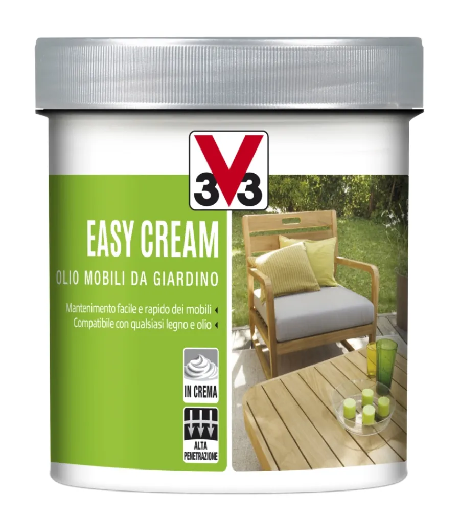 Oli E Detergenti Legno-V33 Easy cream - olio mobili da giardino - incolore - 0,5 litri