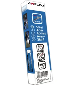 Saldatrici-Awelco Elettrodi rutilici per saldatrice mma diametro 3,25 mm x 300 mm 202 pezzi -