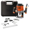 Fresatrici-Black+Decker Elettrofresatrice 1200 w in valigetta con 6 frese - black decker kw1200eka-qs.