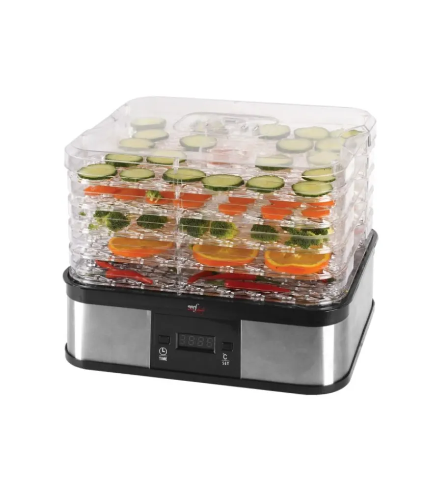 Piccoli Elettrodomestici- Essiccatore alimentare digitale melchioni "babele plus" 5 piani con termostato regolabile, 250 w