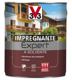 V33 Impregnanti Legno|Expert - impregnante a solvente - noce medio - 2,5 litri