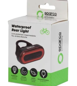Outlet Fanalino posteriore per bicicletta in alluminio e silicone, 3 modalita' di illuminazione Bici