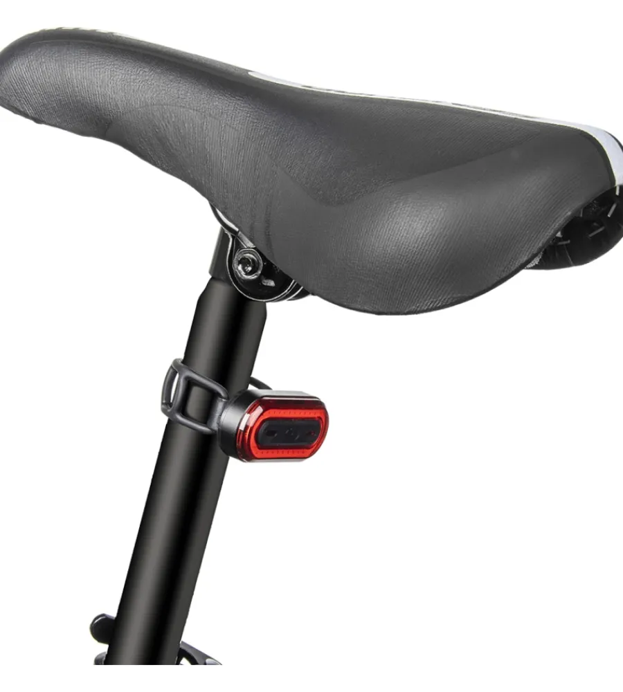 Outlet Fanalino posteriore per bicicletta in alluminio e silicone, 3 modalita' di illuminazione Bici