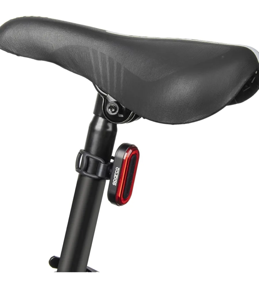 Outlet Fanalino posteriore per bicicletta in alluminio e silicone, 3 modalita' di illuminazione Bici