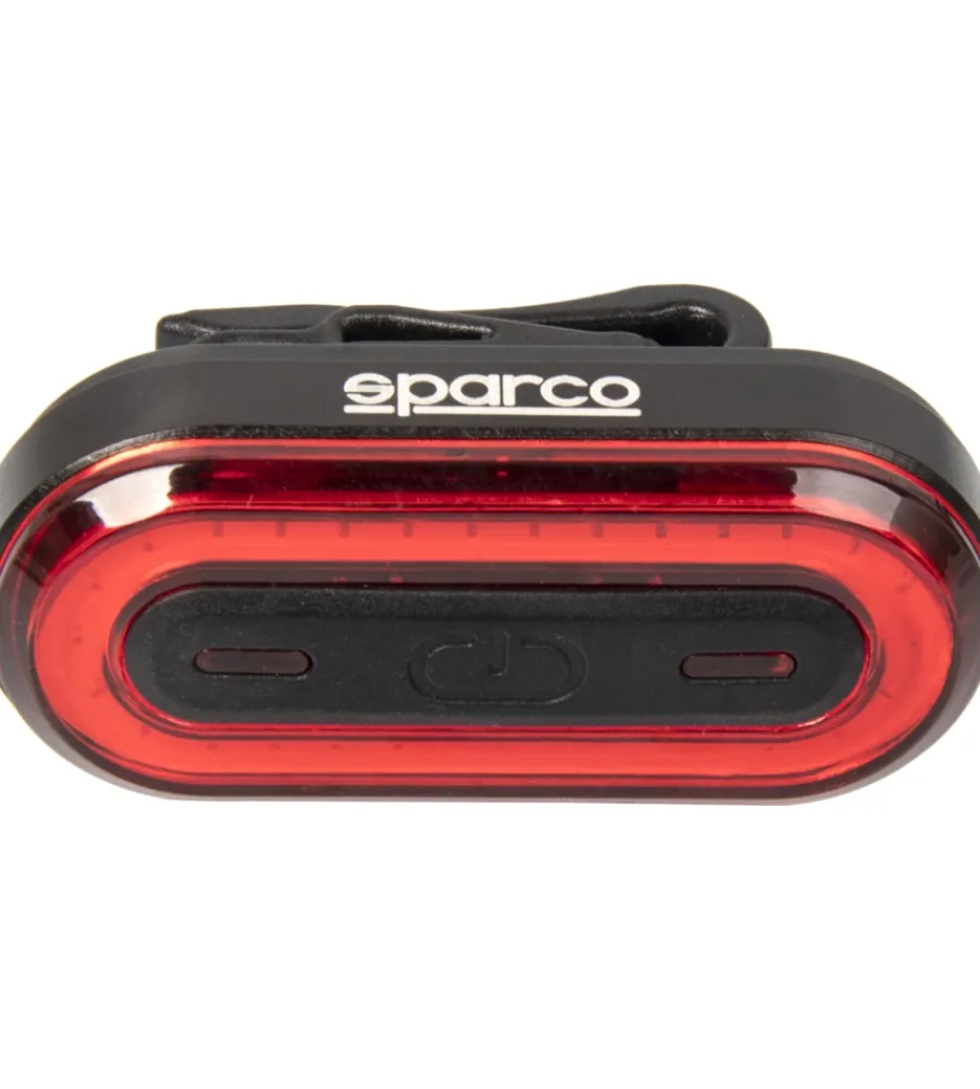 Outlet Fanalino posteriore per bicicletta in alluminio e silicone, 3 modalita' di illuminazione Bici
