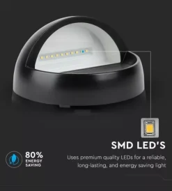 Best Faretto led segnapasso a plafone da esterno rotondo vtac nero 4000k Illuminazione Per Esterno