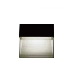 Illuminazione Per Esterno- Faretto led segnapasso a plafone da esterno quadrato vtac nero 3000k