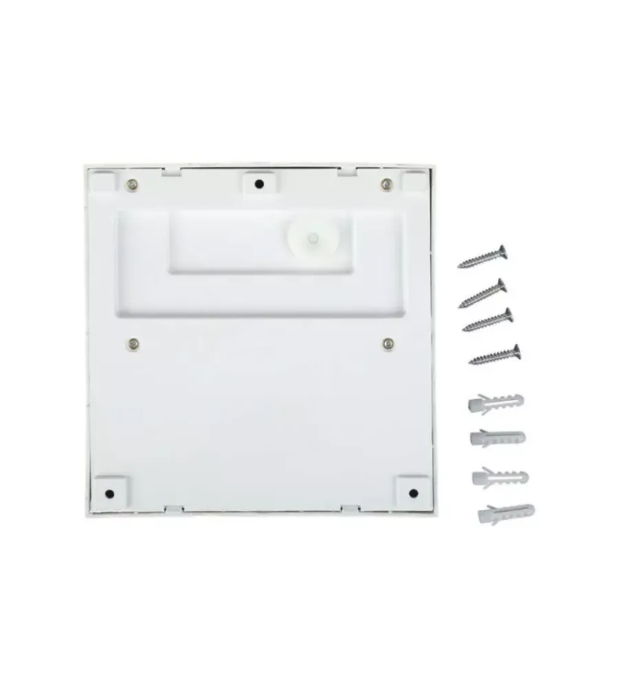 Illuminazione Per Esterno- Faretto led segnapasso a plafone da esterno quadrato vtac bianco 3000k