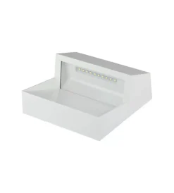 Illuminazione Per Esterno- Faretto led segnapasso a plafone da esterno quadrato vtac bianco 3000k