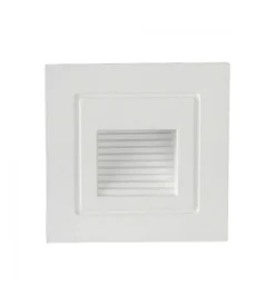 Illuminazione Per Esterno- Faretto led segnapasso ad incasso da esterno quadrato vtac bianco 3000k