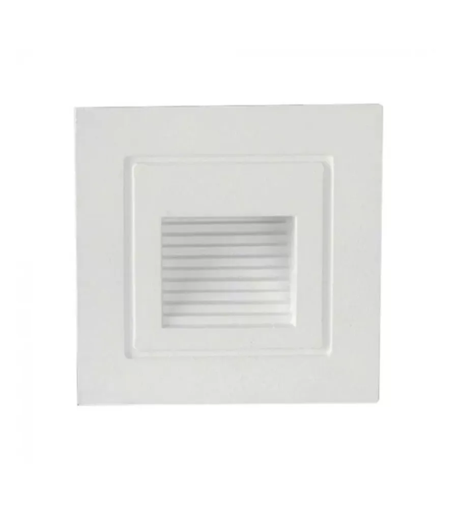 Illuminazione Per Esterno- Faretto led segnapasso ad incasso da esterno quadrato vtac bianco 3000k