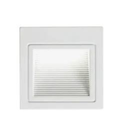 Illuminazione Per Esterno- Faretto led segnapasso ad incasso da esterno quadrato vtac bianco 4000k