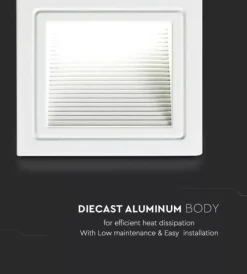 Illuminazione Per Esterno- Faretto led segnapasso ad incasso da esterno quadrato vtac bianco 4000k