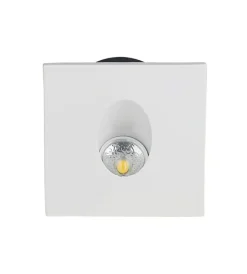 Illuminazione Per Esterno- Faretto led segnapasso ad incasso da esterno quadrato vtac bianco 3000k