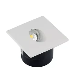 Illuminazione Per Esterno- Faretto led segnapasso ad incasso da esterno quadrato vtac bianco 4000k