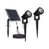 Illuminazione Per Esterno|Faretto led solare da esterno con picchetto vtac nero 3000k 2 pezzi