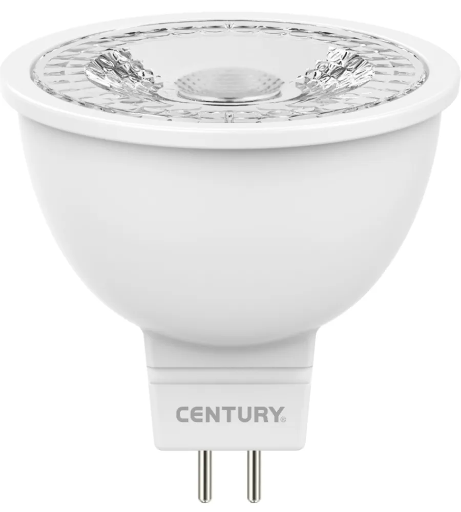 Lampadine-Century Faretto spot led lexar 8w gu5.3 3000k 60° 12v 470 lm bianco