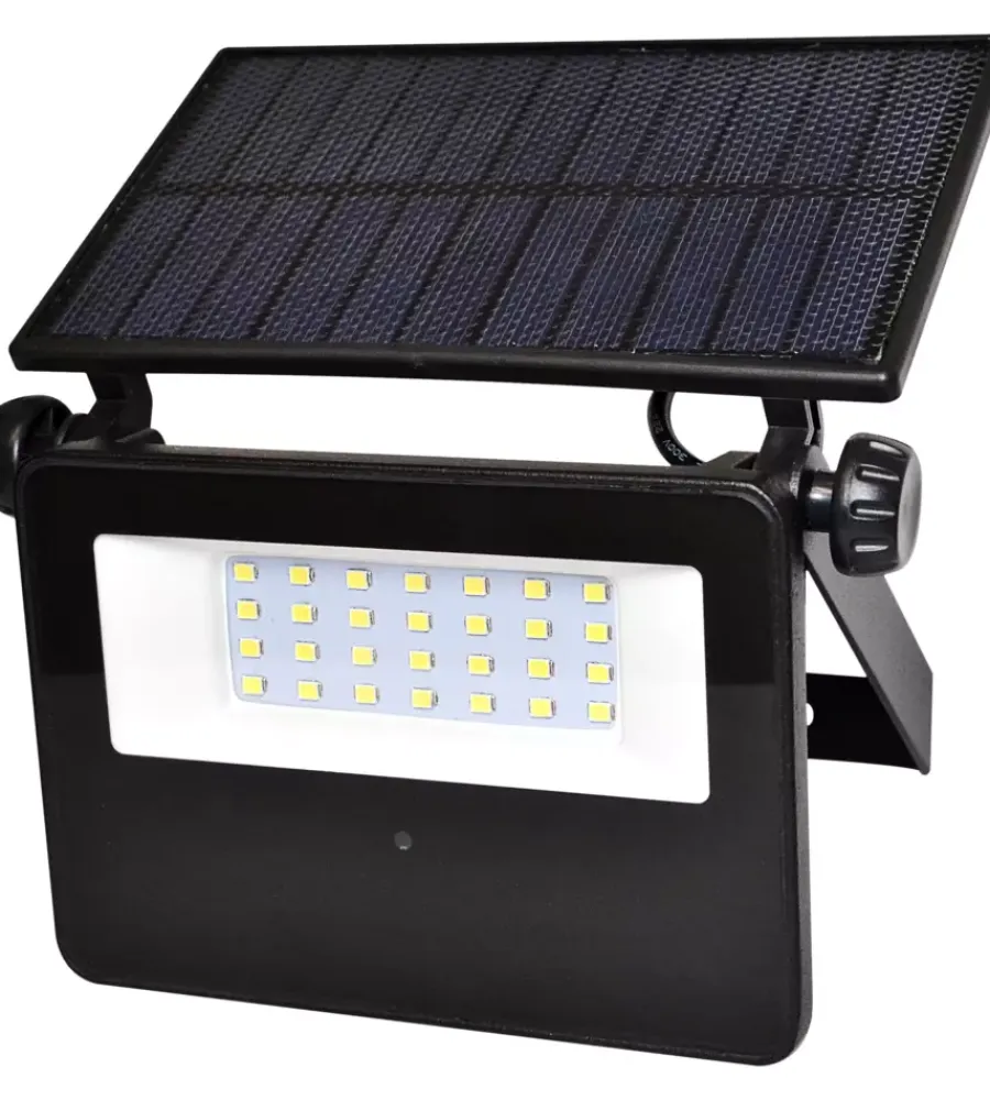 Illuminazione Per Esterno- Faro da muro led solare crepuscolare, 12 w 5000 k