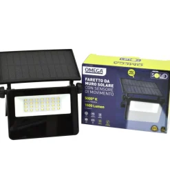 Illuminazione Per Esterno- Faro da muro led solare crepuscolare, 12 w 5000 k