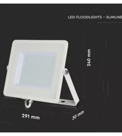 Illuminazione Per Esterno- Faro led bianco 3000k 100w, 8000lm
