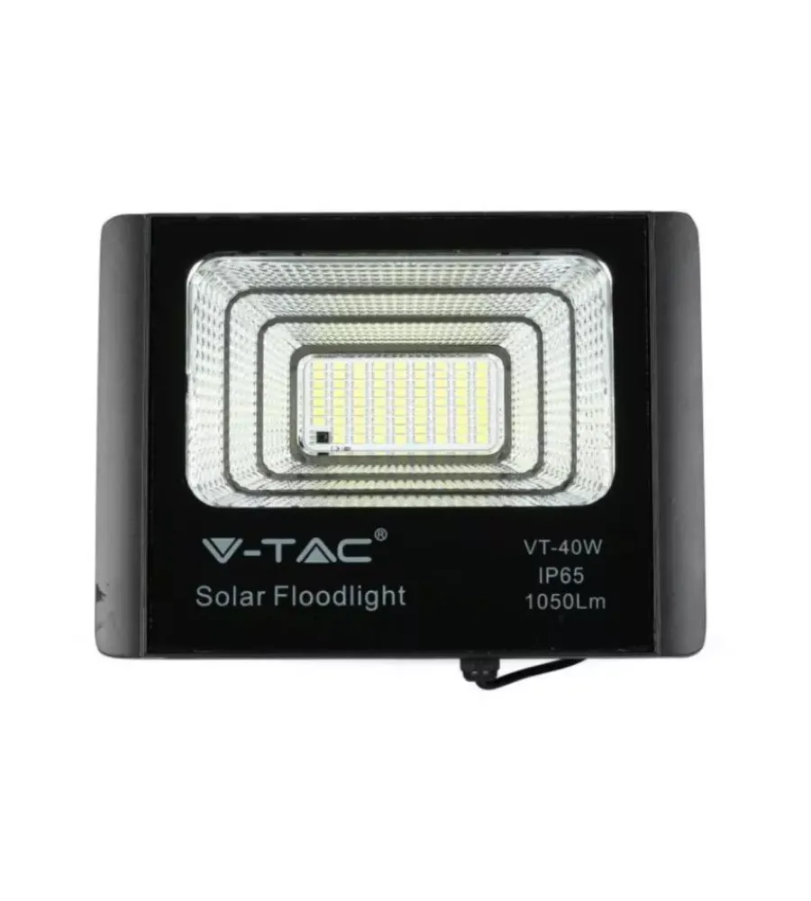 Illuminazione Per Esterno- Faro led con pannello solare 16w, 4000k