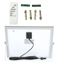 Illuminazione Per Esterno- Faro led con pannello solare 16w, 4000k